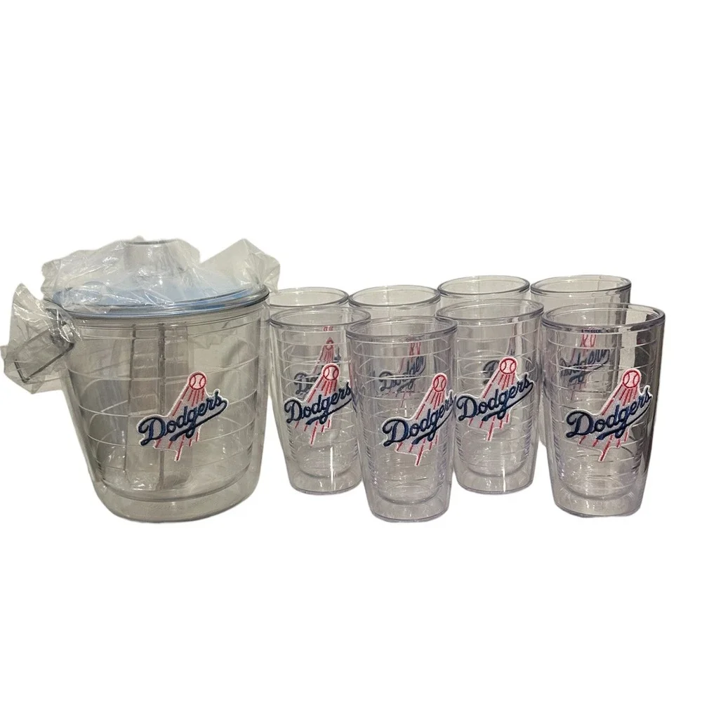 NEW Tervis Los Angeles Dodgers 16oz Tumbler Set of 8  Ice Bucket MLB New W/O Box